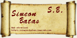 Simeon Batas vizit kartica